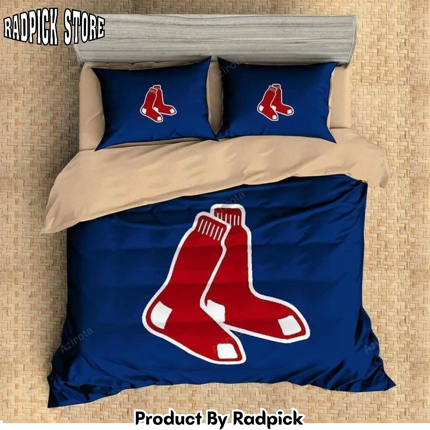 Radpick v6 3d boston red sox duvet cover set bedding set flat sheet pillowcases rp327569